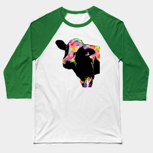 Rainbow Cow Baseball T-Shirt